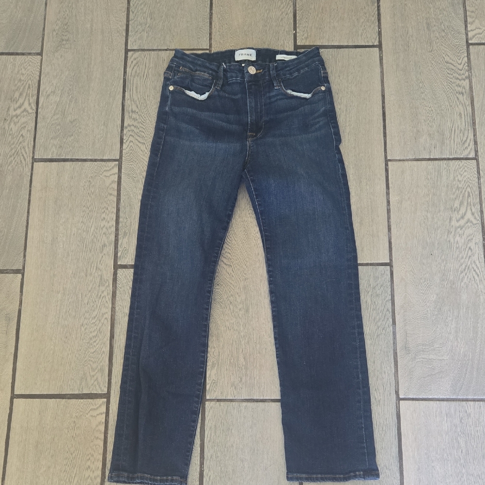Frame Denim Classic‎ Blue Straight Leg Jeans Size 27 J37
